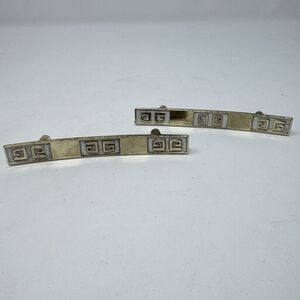 VTG Jaybee JB Manufacturing Corp MCM Mid Century White & Gold Drawer Handles x2